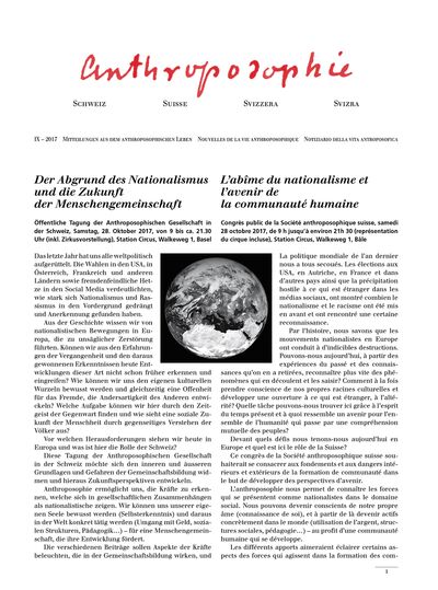 Schweizer Mitteilungen - September 2017