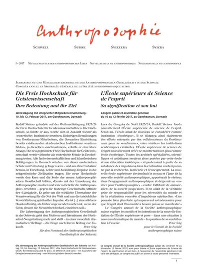 Schweizer Mitteilungen - Januar 2017